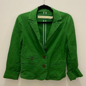 Anthropologie Women’s Blazer Emerald Green Size 8 Daughters of the Liberation